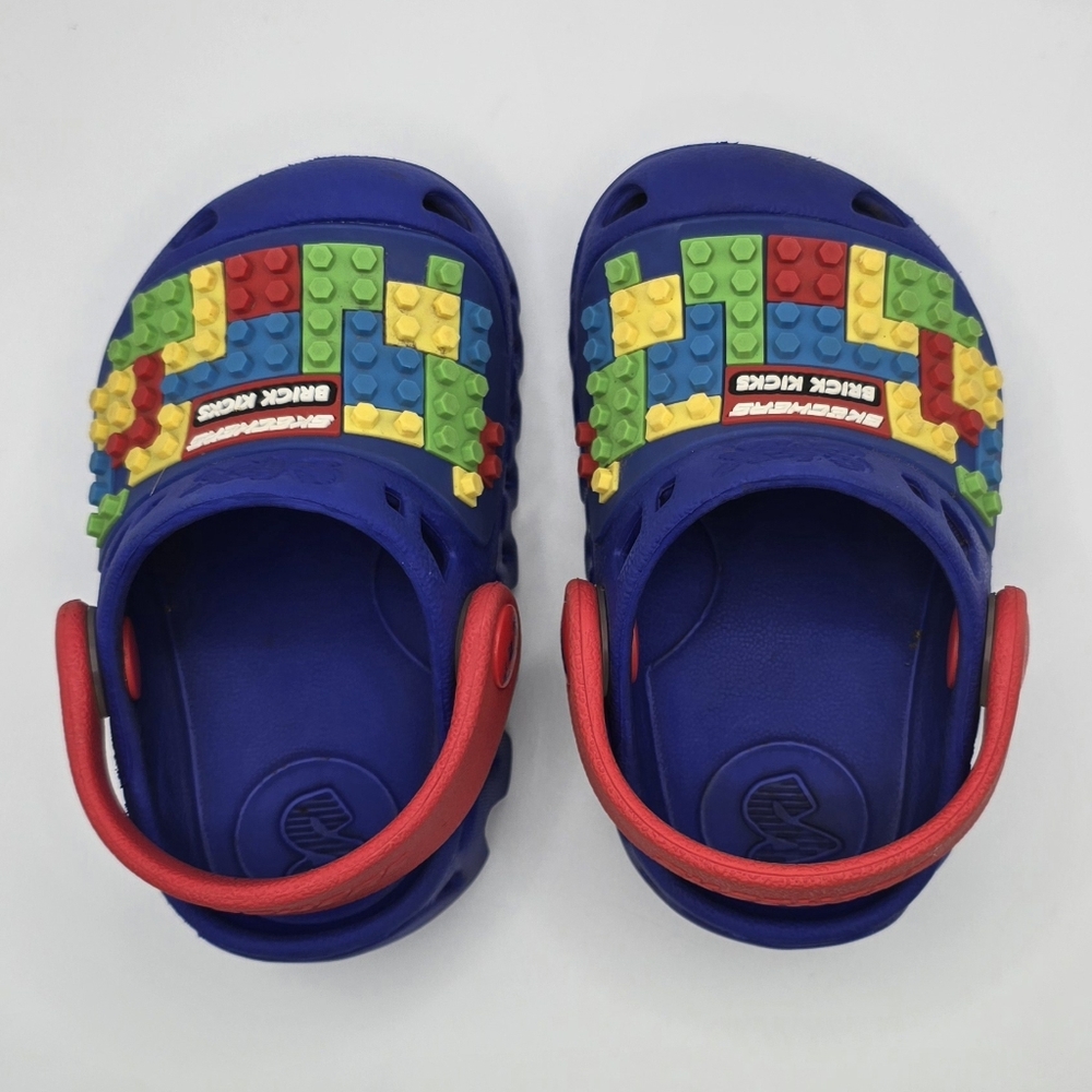 Toddler Size 4 Skechers Brick Kicks Boys Slip On Clogs Foamies